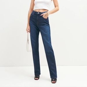 Reformation / Elan Ultra High Rise Straight Leg Jeans / Baltic / size 28